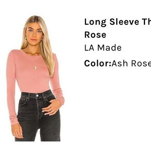 LA Made Long Sleeve Thermal Tee in Ash Rose
